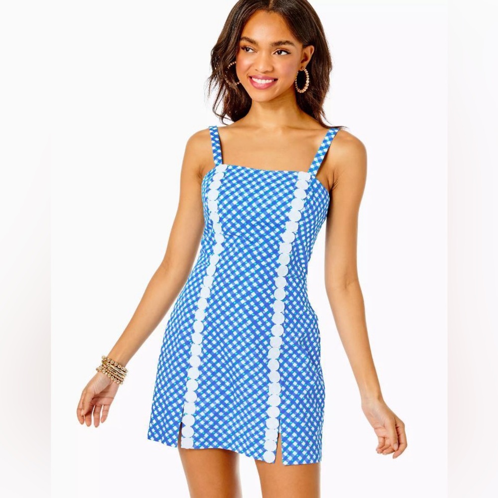 Lilly Pulitzer sz 0 Blue and White Checkered Dress/Skort
